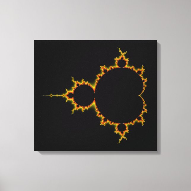 Fiery Mandelbrot Set Wrapped Canvas (Front)