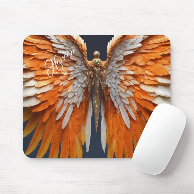 Fiery Modern Art Mouse  Butterfly Photo Grid Mat (With Mouse)