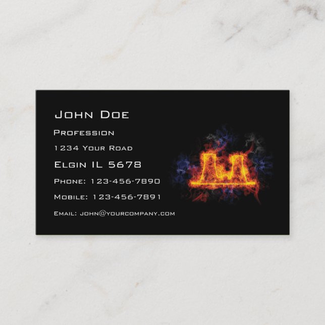 Fiery Nuclear Facility Business Card (Front)