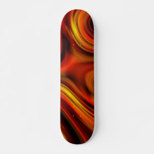 Fiery Orange and Yellow Pattern Skateboard