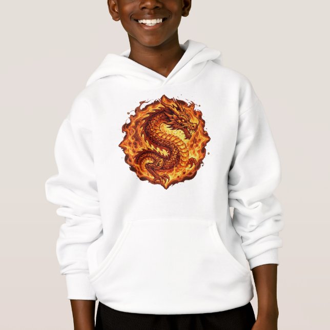 Fiery Orange Dragon Fire Flames Gift for men (Front)
