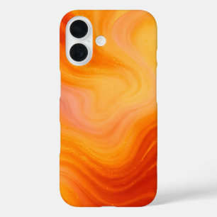 Fiery Orange Gold Marble iPhone / iPad case