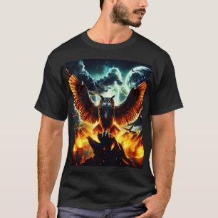 Fiery Owl Moonrise T-Shirt