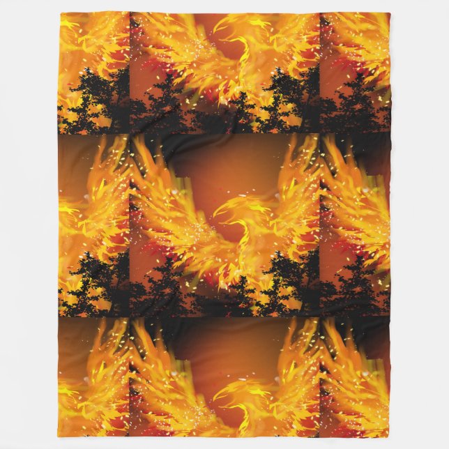Fiery Phoenix Blanket (Front)