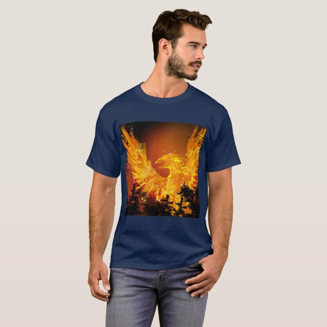 Fiery Phoenix design ( no P) T-Shirt (Front Full)