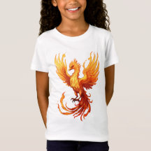 Fiery Phoenix Flying Rising from the Ashes