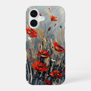Fiery Poppies iPhone 16 Case