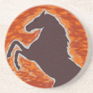 Fiery Rearing Horse Coaster
