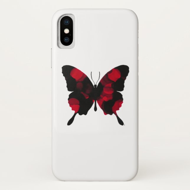 Fiery Red Butterfly Case-Mate iPhone Case (Back)