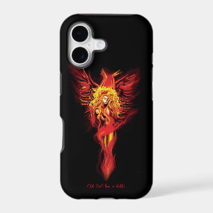 Fiery Red Fantasy Phoenix Woman Black