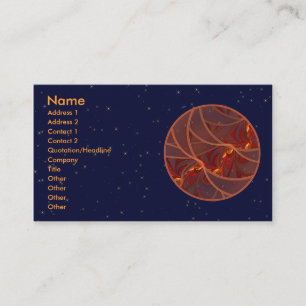 Fiery Red Moon Business Card