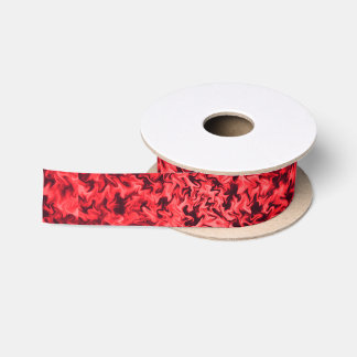 Fiery Red Satin Ribbon