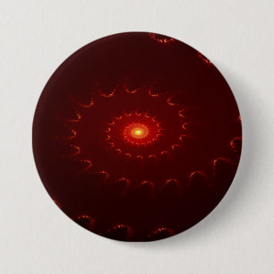 Fiery Red Sparkle Swirl Gradient 7.5 Cm Round Badge
