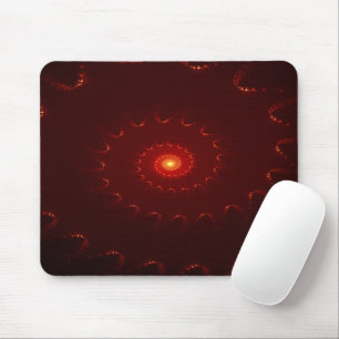Fiery Red Sparkle Swirl Gradient Mouse Mat