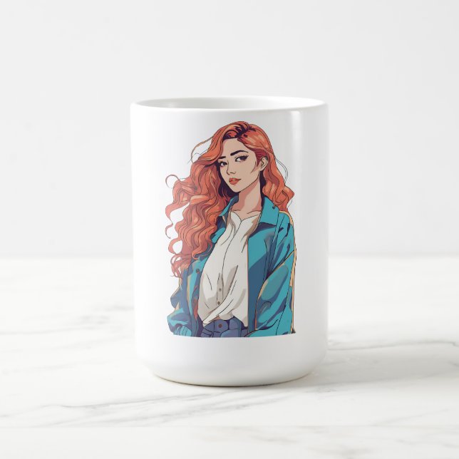 Fiery Redhead Aesthetic Coffee Mug (Center)