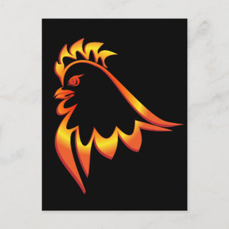 Fiery Rooster Postcard