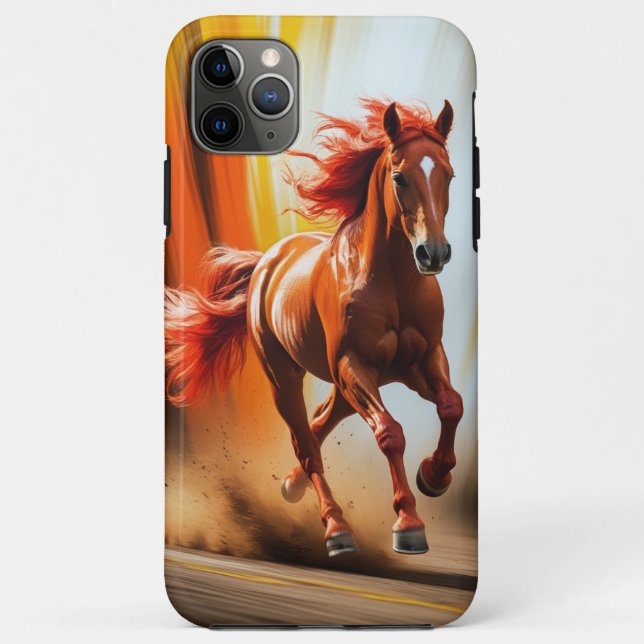 Fiery Running Horse – Dynamic Energy Art Case-Mate iPhone Case (Back)