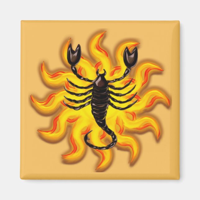 Fiery Scorpio Magnet (Front)