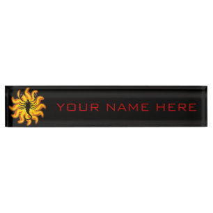 Fiery Scorpio Nameplate