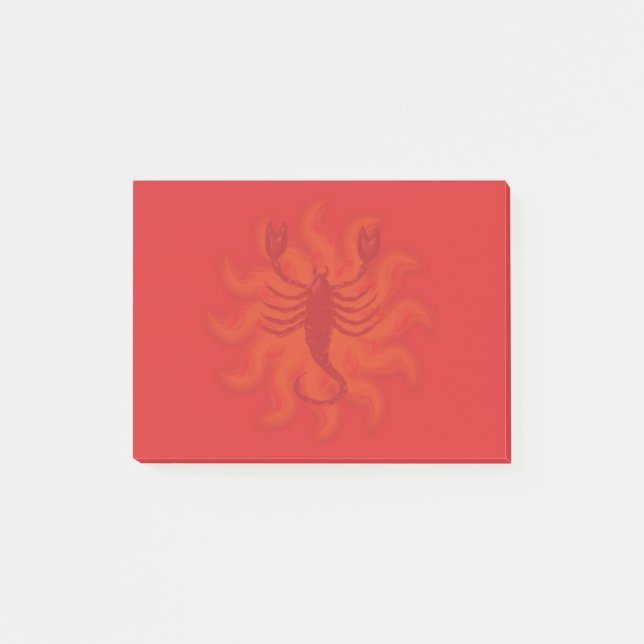 Fiery Scorpio Post-it Notes (Front)