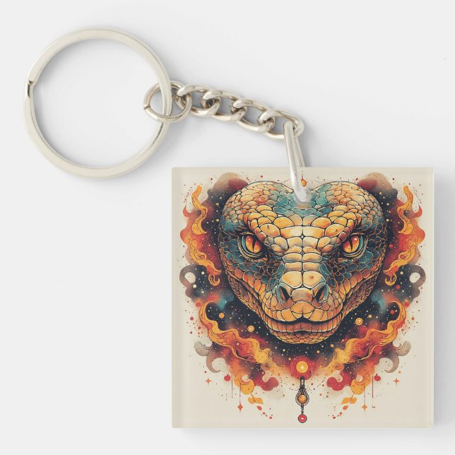 Fiery Serpent with Dynamic Energy Key Ring (Front)