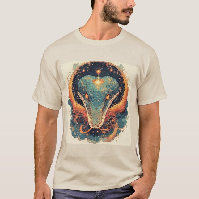 Fiery Serpent with Dynamic Energy T-Shirt (Front)