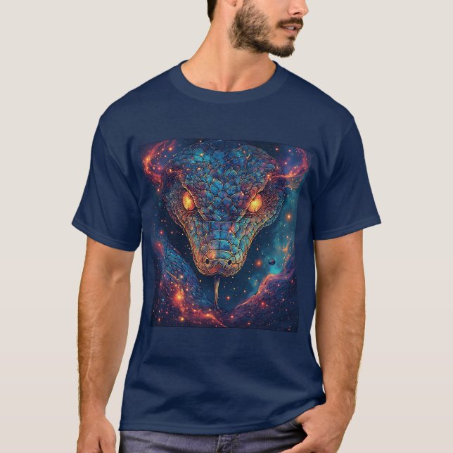 Fiery Serpent with Dynamic Energy T-Shirt (Front)