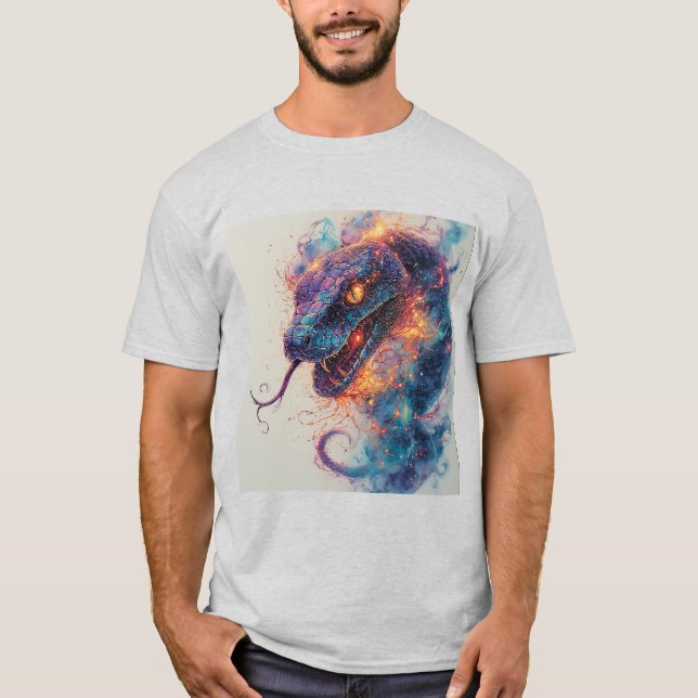 Fiery Serpent with Dynamic Energy T-Shirt (Front)