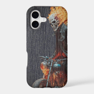 Fiery Skull Biker Motorcycle iPhone Case