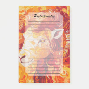 Fiery Solar Capricorn Spirit Post-it Notes