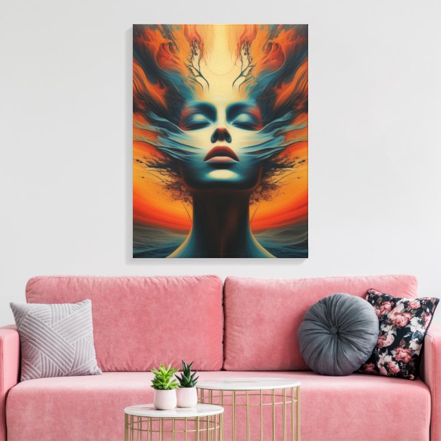 Fiery Soul Canvas Print (Insitu(LivingRoom))