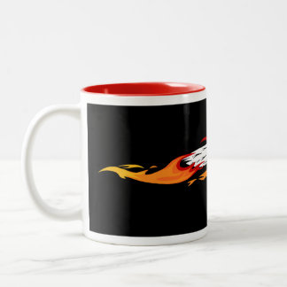 Fiery Speedy Squirrel Original Art Mug. Two-Tone Coffee Mug