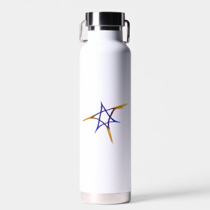 Fiery Star of David Water Bottle