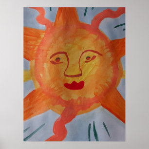 Fiery Sun Poster