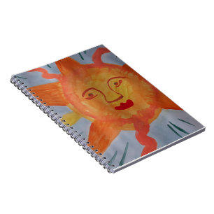 Fiery Sun Spiral Notebook