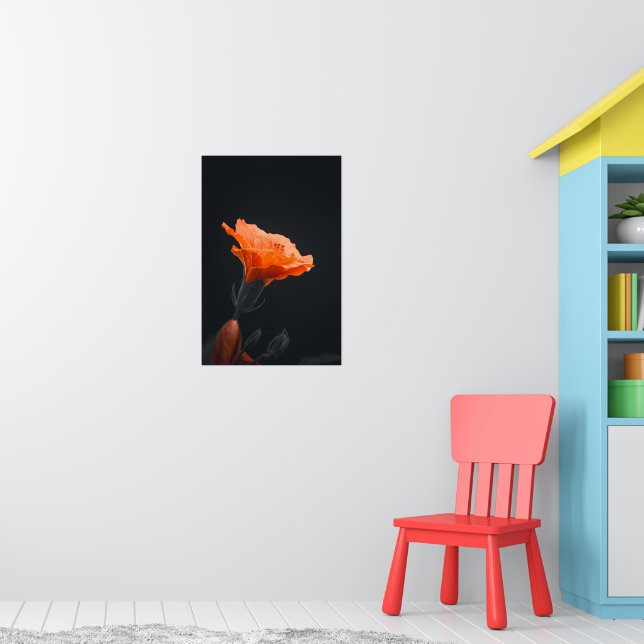 🧡 Fiery Sunset Hibiscus 🌅 Poster (Nursery 1)