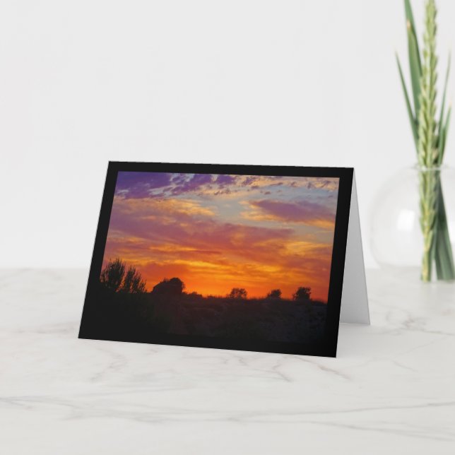 Fiery Sunset Landscape Card (Front)