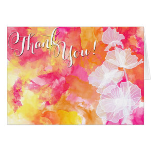 FIERY SUNSET WATERCOLOR HOLLYHOCK WEDDING