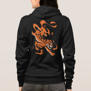 Fiery Tiger: Asian Bold Design Hoodie