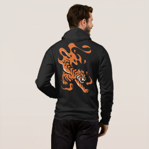 Fiery Tiger: Asian Bold Design Hoodie