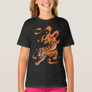 Fiery Tiger: Asian Bold Design T-Shirt