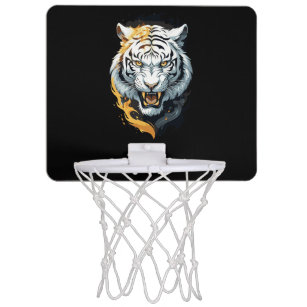 Fiery tiger design mini basketball hoop