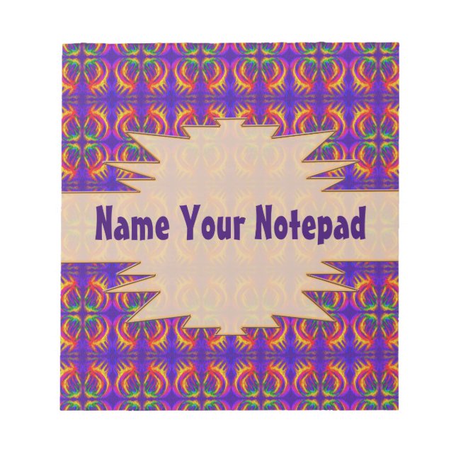 Fiery Tribal Pattern Notepad (Front)