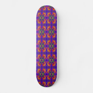 Fiery Tribal Pattern Skateboard