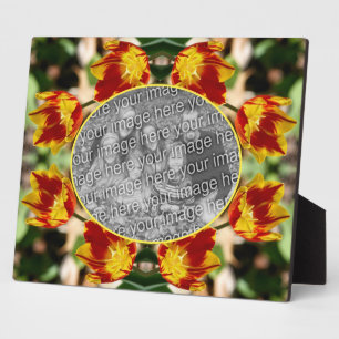 Fiery Tulip Flowers Create Your Own Photo Plaque