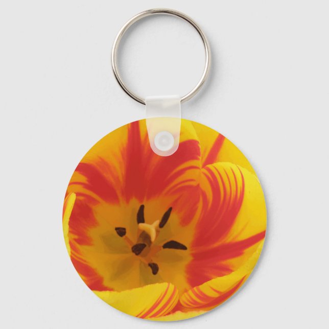 Fiery Tulip Keychain (Front)