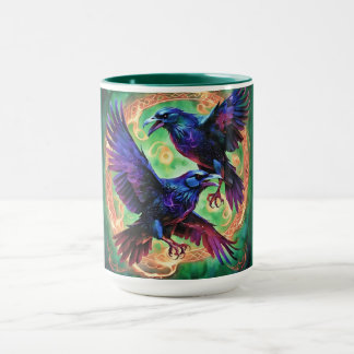 Fiery Two Ravens Mug