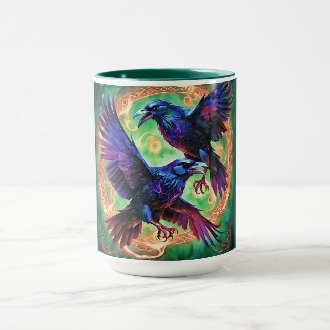 Fiery Two Ravens Mug (Center)