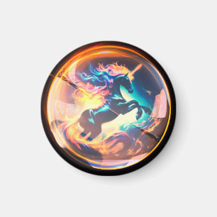 Fiery Unicorn Magnet