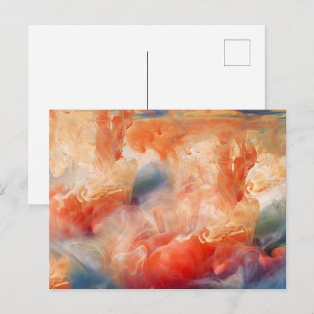 Fiery Veins of Liquid Marble Postcard (Front/Back)